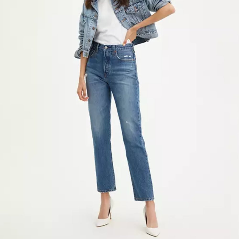 LEVI'S 501 Straight Athens Dark Wash 28 x 30